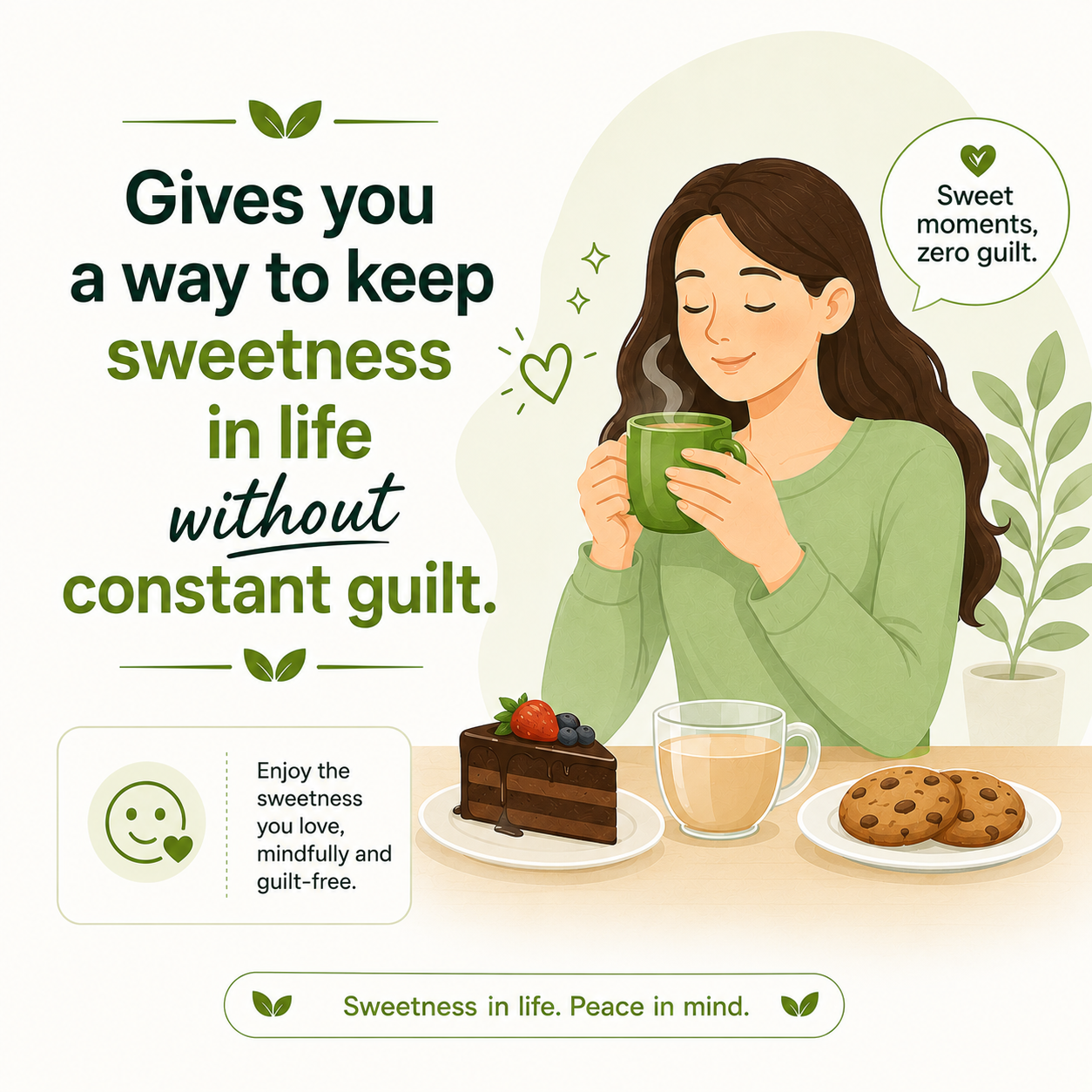 Gives you a way to keep sweetness in life without constant guilt.